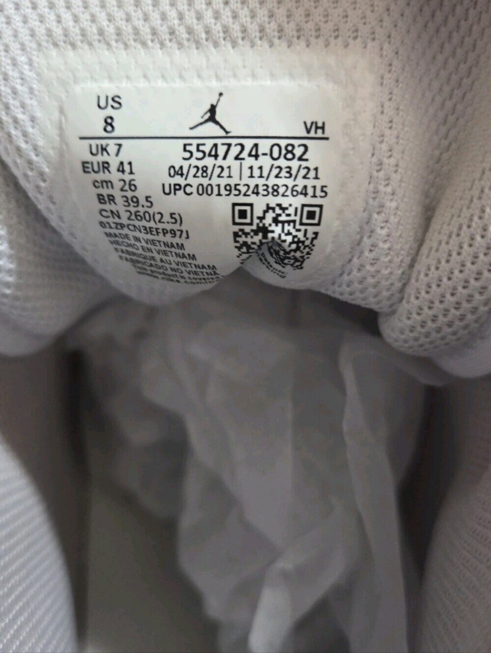 Nike Air Jordan 1 Mid College Grey 554724-082 US Men's Size 8 - Picture 12 of 16